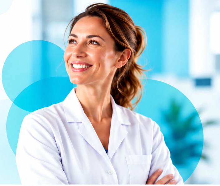 Professionnelle de santé libérale accompagnée par MEDOPTIM pour une transition en SELARL